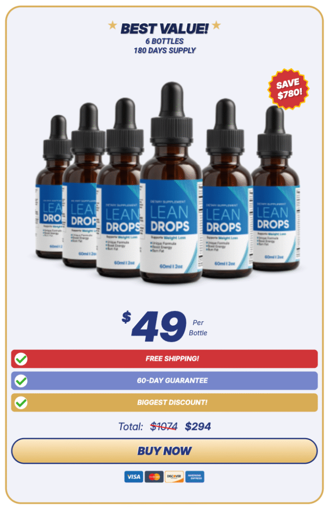 Lean Drops 6 Bottles